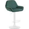 Barhocker Braga Samt (Farbe dunkelgrau, Gestell Farbe chrom)