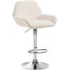 Barhocker Braga Samt (Farbe dunkelgrau, Gestell Farbe chrom)
