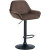 Barhocker Braga Samt (Farbe blau, Gestell Farbe chrom)