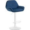 Barhocker Braga Samt (Farbe dunkelgrau, Gestell Farbe chrom)