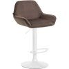 Barhocker Braga Samt (Farbe blau, Gestell Farbe chrom)