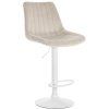 Barhocker Toni Samt (Farbe grau, Gestell Farbe schwarz)
