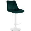Barhocker Toni Samt (Farbe grau, Gestell Farbe schwarz)