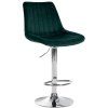 Barhocker Toni Samt (Farbe grau, Gestell Farbe schwarz)