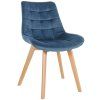 Stuhl Brook Samt (Farbe blau)