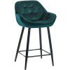 Barhocker Gibson Samt Sitzhöhe 76 cm (Farbe dunkelgrün)