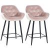 2er Set Barhocker Gibson (Farbe schwarz, Grundmaterial Samt)