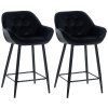 2er Set Barhocker Gibson (Farbe schwarz, Grundmaterial Samt)