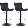 2er Set Barhocker Emma (Farbe schwarz, Grundmaterial Samt)