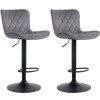 2er Set Barhocker Emma (Farbe schwarz, Grundmaterial Samt)