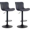 2er Set Barhocker Linus (Farbe schwarz, Grundmaterial Samt)