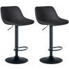 2er Set Barhocker Loft (Farbe schwarz, Grundmaterial Samt)