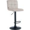 Barhocker Peru Samt (Farbe braun, Gestell Farbe chrom)