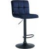 Barhocker Peru Samt (Farbe braun, Gestell Farbe chrom)