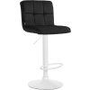 Barhocker Peru Samt (Farbe braun, Gestell Farbe chrom)