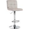Barhocker Peru Samt (Farbe braun, Gestell Farbe chrom)