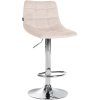 Barhocker Jerry Samt (Farbe braun, Gestell Farbe chrom)