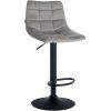 Barhocker Jerry Samt (Farbe braun, Gestell Farbe chrom)