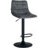 Barhocker Jerry Samt (Farbe braun, Gestell Farbe chrom)