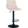Barhocker Jerry Samt (Farbe braun, Gestell Farbe chrom)