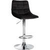 Barhocker Jerry Samt (Farbe braun, Gestell Farbe chrom)