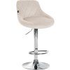 Barhocker Lazio Samt (Farbe dunkelgrau, Gestell Farbe chrom)