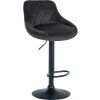 Barhocker Lazio Samt (Farbe dunkelgrau, Gestell Farbe chrom)