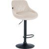 Barhocker Lazio Samt (Farbe dunkelgrau, Gestell Farbe chrom)