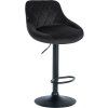 Barhocker Lazio Samt (Farbe dunkelgrau, Gestell Farbe chrom)