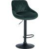 Barhocker Lazio Samt (Farbe dunkelgrau, Gestell Farbe chrom)