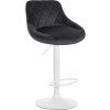 Barhocker Lazio Samt (Farbe dunkelgrau, Gestell Farbe chrom)