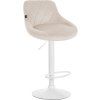Barhocker Lazio Samt (Farbe dunkelgrau, Gestell Farbe chrom)