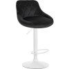 Barhocker Lazio Samt (Farbe dunkelgrau, Gestell Farbe chrom)