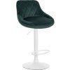 Barhocker Lazio Samt (Farbe dunkelgrau, Gestell Farbe chrom)