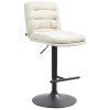 Barhocker Damar Stoff (Farbe creme, Gestell Farbe schwarz)