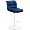 Barhocker Damar Samt (Farbe creme, Gestell Farbe schwarz)