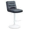 Barhocker Damar Samt (Farbe creme, Gestell Farbe schwarz)