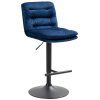 Barhocker Damar Samt (Farbe creme, Gestell Farbe schwarz)
