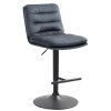 Barhocker Damar Samt (Farbe creme, Gestell Farbe schwarz)