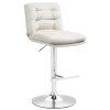 Barhocker Damar Samt (Farbe creme, Gestell Farbe schwarz)