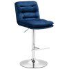 Barhocker Damar Samt (Farbe creme, Gestell Farbe schwarz)