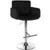 Barhocker Los Angeles Samt (Farbe schwarz, Gestell Farbe schwarz)