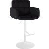 Barhocker Los Angeles Samt (Farbe schwarz, Gestell Farbe schwarz)