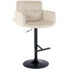 Barhocker Los Angeles Samt (Farbe schwarz, Gestell Farbe schwarz)
