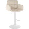 Barhocker Los Angeles Samt (Farbe schwarz, Gestell Farbe schwarz)