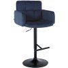 Barhocker Los Angeles Samt (Farbe schwarz, Gestell Farbe schwarz)
