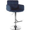 Barhocker Los Angeles Samt (Farbe schwarz, Gestell Farbe schwarz)