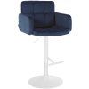 Barhocker Los Angeles Samt (Farbe schwarz, Gestell Farbe schwarz)