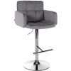Barhocker Los Angeles Samt (Farbe schwarz, Gestell Farbe schwarz)