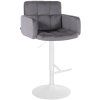 Barhocker Los Angeles Samt (Farbe schwarz, Gestell Farbe schwarz)